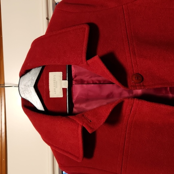 Red Burgundy Wool Coat - Picture 8 of 12